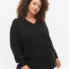 Zizzi Melange V-neck Pullover