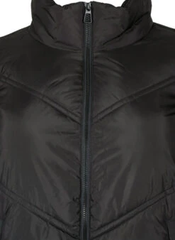 Zizzi Short Puffer Winter Jacket With Pockets -Chic Soldes CA61180A 0199 Details1