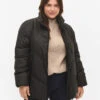 Zizzi Short Puffer Winter Jacket With Pockets