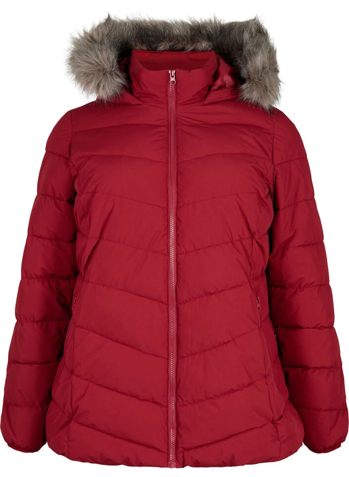 Zizzi Short Puffer Jacket With Hood 7 Zizzi Short Puffer Jacket With Hood – Image 5