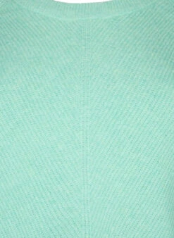 Zizzi Melange Pullover With Side Slit -Chic Soldes CA61279B 0255 Details1