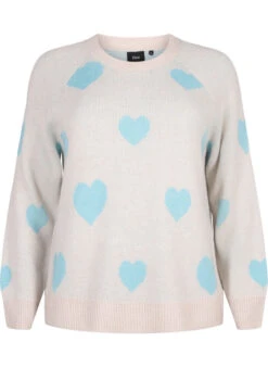 Zizzi Pullover With Hearts -Chic Soldes CA61295A 1112 Front