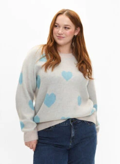 Zizzi Pullover With Hearts
