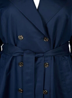 Zizzi Short Trench Coat With Belt -Chic Soldes CA61322A 1494 Details1