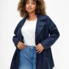 Zizzi Short Trench Coat With Belt -Chic Soldes CA61322A 1494 ModelFront