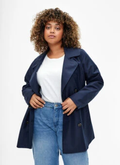 Zizzi Short Trench Coat With Belt