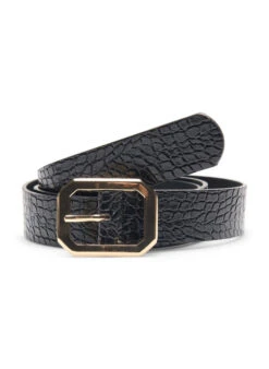 Zizzi Faux Leather Belt With Croco Pattern -Chic Soldes D01035A 0199 Front
