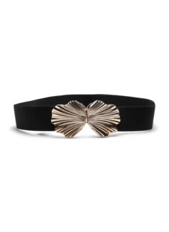 Zizzi Stretchy Waist Belt With Gold-colored Buckle -Chic Soldes D01041A 0199 Front