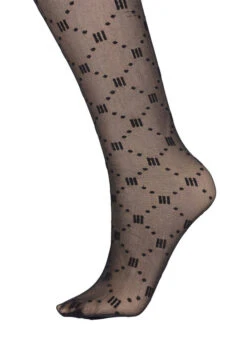 Zizzi Patterned Tights In 20 Denier -Chic Soldes D94018A 0199 Details1