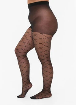 Zizzi Patterned Tights In 20 Denier