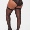 Zizzi Hold-up Stockings In 30 Denier With Lace -Chic Soldes D94027A 0199 ModelFront