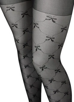 Zizzi Patterned Tights In 25 Denier -Chic Soldes D94034A 0199 Details1