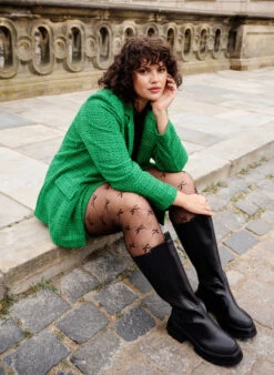 Zizzi Patterned Tights In 25 Denier