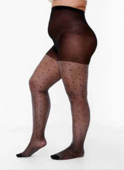 Zizzi Tights In 30 Denier With Polka Dots