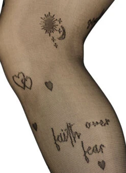 Tattoo Tights In 25 Denier -Chic Soldes D94043A 0199 Details1