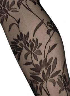 Zizzi 25 Denier Tights With Leaf Pattern -Chic Soldes D94047A 0199 Details1