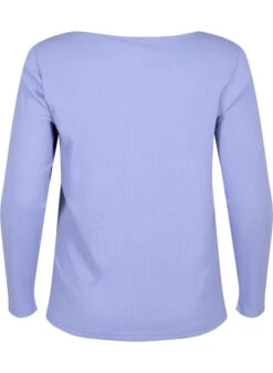Zizzi Long-sleeved T-shirt With Asymmetrical Cut -Chic Soldes E02561J 2359 Back