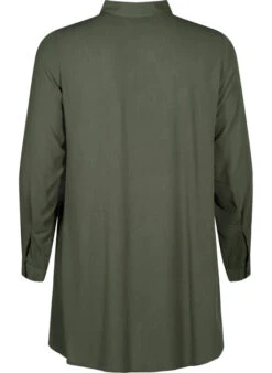 Zizzi Long Viscose Shirt With Long Sleeves -Chic Soldes E03014Q 2151 Back