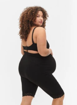 Zizzi Pregnancy Bike Shorts With Lace Trim -Chic Soldes E03054K 0199 ModelBack