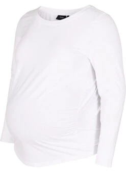 Zizzi Basic Maternity Blouse With Long Sleeves -Chic Soldes E03059A 0101 Front