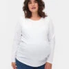 Zizzi Basic Maternity Blouse With Long Sleeves -Chic Soldes E03059A 0101 ModelFront