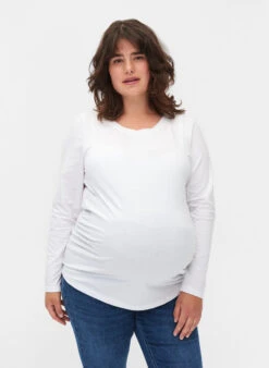 Zizzi Basic Maternity Blouse With Long Sleeves