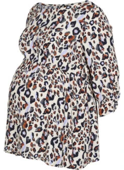 Zizzi Maternity Blouse In Viscose And Print -Chic Soldes E03061A 9991 Front