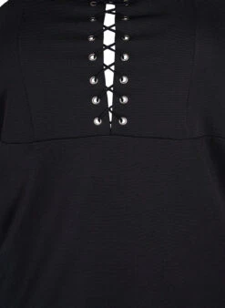 Form-fitting Dress With Cord Detail -Chic Soldes E03100A 0199 Details1