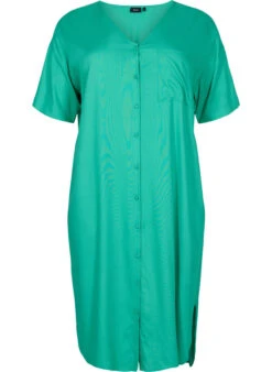 Zizzi Short-sleeved Viscose Shirt Dress -Chic Soldes E04139A 0953 Front
