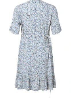 Zizzi Dotted Viscose Wrap Dress -Chic Soldes E04171B 9990 Back