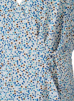 Zizzi Dotted Viscose Wrap Dress -Chic Soldes E04171B 9990 Details1