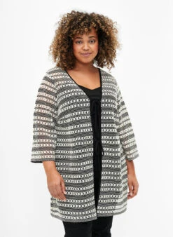 Zizzi Crochet Cardigan With Tie Belt