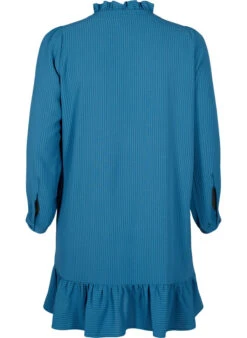 Zizzi Striped Dress With Ruffle Details -Chic Soldes E04190A 0357 Back