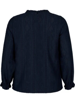 Zizzi Blouse With Ruffle Details And Tone-on-tone Pattern -Chic Soldes E04207A 1496 Back