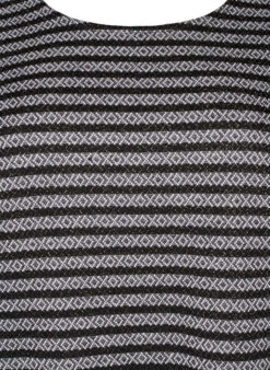 Zizzi Round Neck Blouse With Striped Pattern -Chic Soldes E04210A 0199 Details1