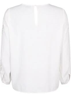 Zizzi Long Sleeve Blouse With Crochet Details -Chic Soldes E04211A 1101 Back