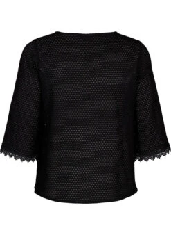 Zizzi Knit Top With 3/4 Sleeves -Chic Soldes E04214A 0199 Back
