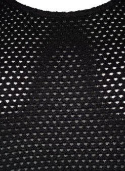 Zizzi 3/4 Sleeve Dress With Knitted Lace Pattern -Chic Soldes E04214B 0199 Details1