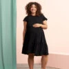Zizzi Pregnancy Dress In Broderie Anglaise With Breastfeeding Function