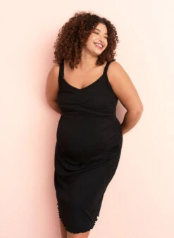 Zizzi Pregnancy Dress In Rib -Chic Soldes E05160B 0199 ImageBack