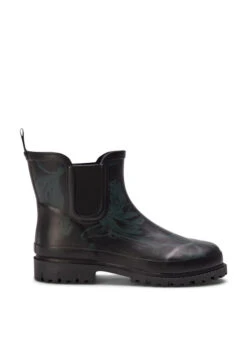 Zizzi Short Wide Fit Rubber Boots With Print