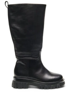 Zizzi Wide Fit Leather Boot With Zip 10 Zizzi Wide Fit Leather Boot With Zip -Chic Soldes F00007A 0199 Front