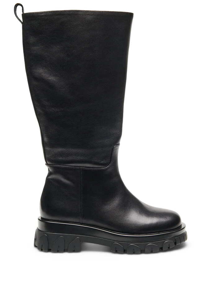 Zizzi Wide Fit Leather Boot With Zip 5 Zizzi Wide Fit Leather Boot With Zip – Image 3