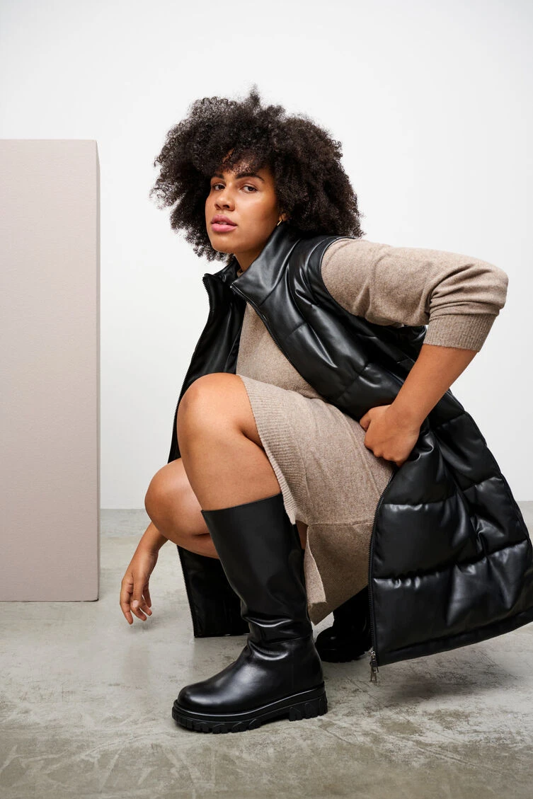 Zizzi Wide Fit Leather Boot With Zip 3 Zizzi Wide Fit Leather Boot With Zip