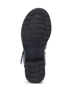 Zizzi Wide Fit Sandal In Shiny Crocodile Leather -Chic Soldes F00011B 0199 Details4