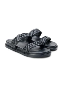 Zizzi Wide Fit Sandal In Leather -Chic Soldes F00016A 0199 Back