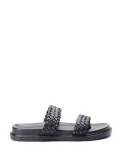 Zizzi Wide Fit Sandal In Leather -Chic Soldes F00016A 0199 Front