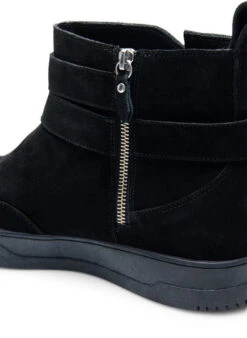 Zizzi Short Wide Fit Boot In Suede -Chic Soldes F00026A 0199 Details3