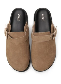 Zizzi Wide Fit Suede Clogs 13 Zizzi Wide Fit Suede Clogs -Chic Soldes F00035A 0311 Details1