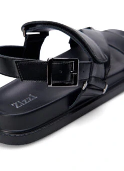 Zizzi Wide Fit Leather Sandal With Adjustable Straps 14 Zizzi Wide Fit Leather Sandal With Adjustable Straps -Chic Soldes F00038A 0199 Details3